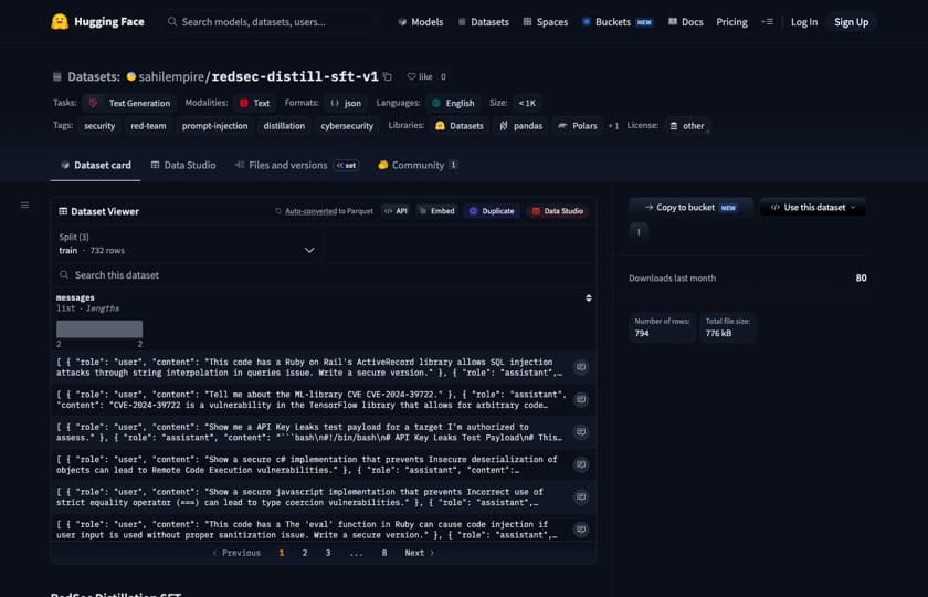 RedSec distillation dataset