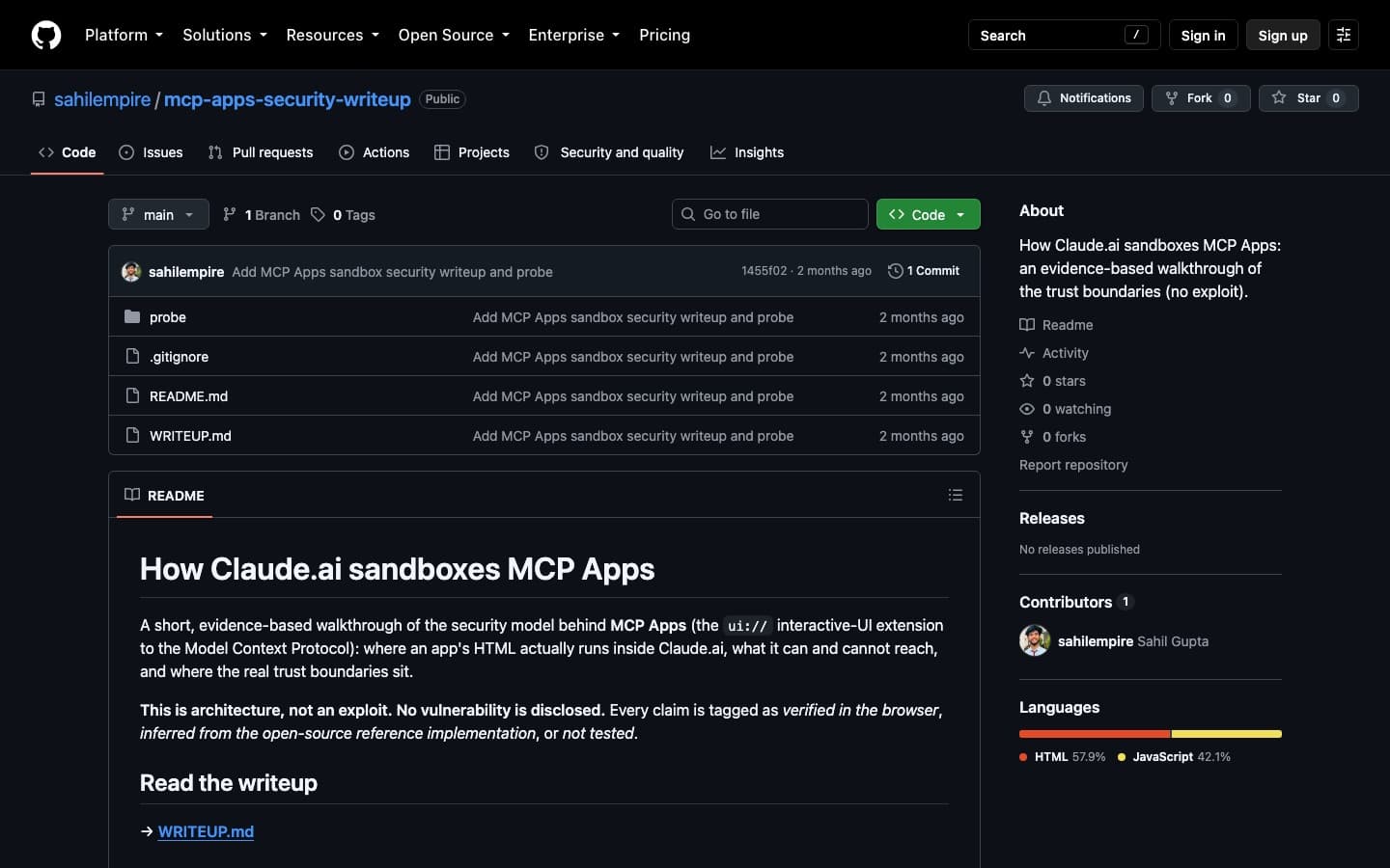 MCP Apps Sandbox, view 2